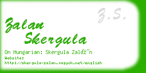 zalan skergula business card